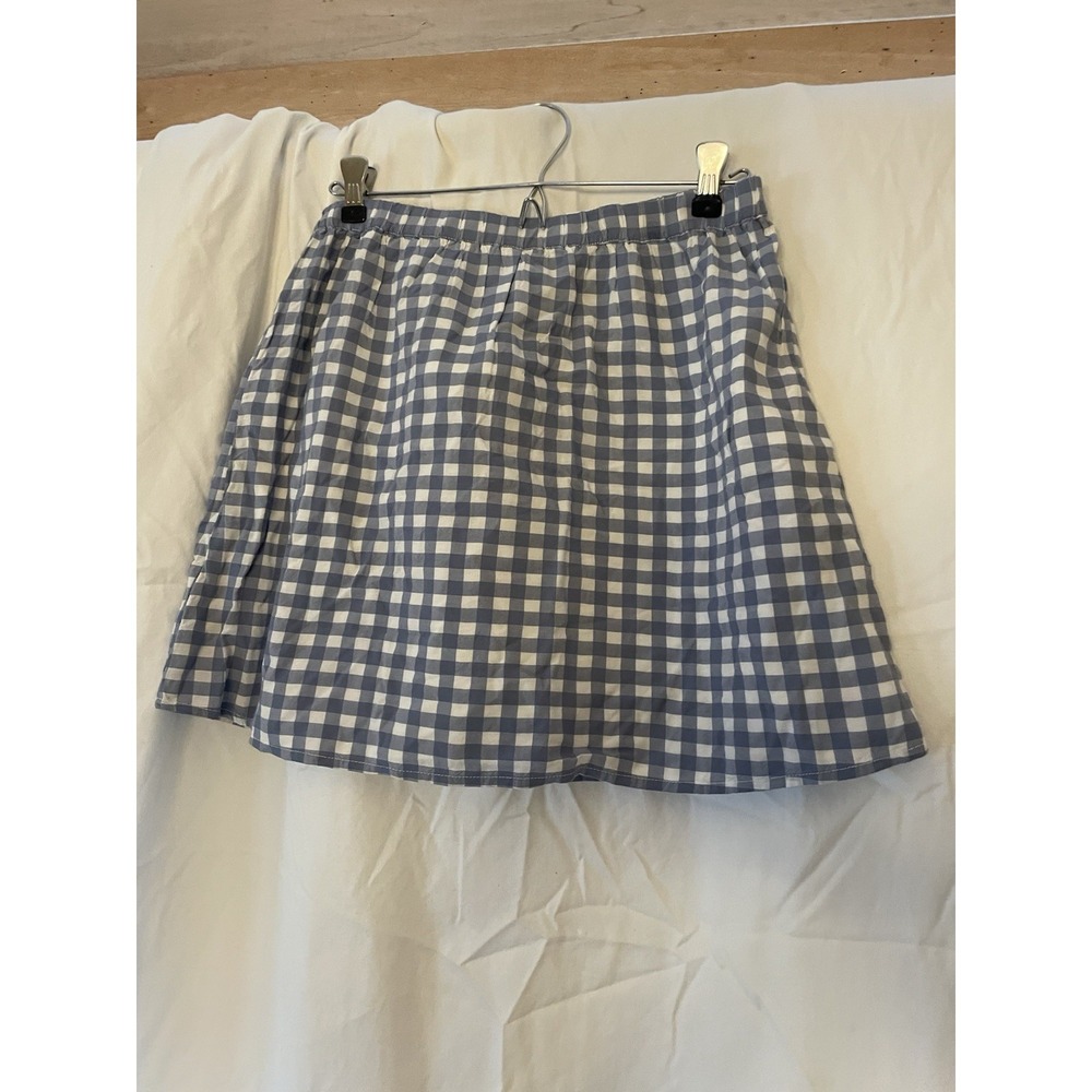 Free Assembly Gingham Pull On Skirt Large 10/12 Girls NWT